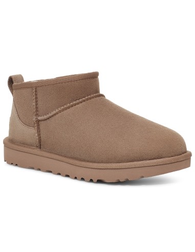UGG Femme – Bottines Classic Ultra Mini – Suède & Laine – Coloris Caribou