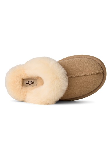 UGG Disquette Kid & Femme – Mule en suède sable avec laine naturelle