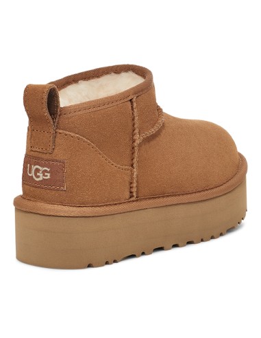 UGG Classic Ultra Mini Platform Femme – Boots en suède chestnut à plateforme