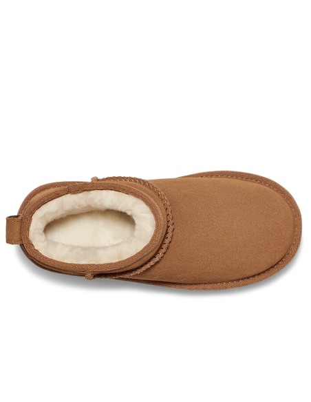 UGG Classic Ultra Mini Platform Femme – Boots en suède chestnut à plateforme