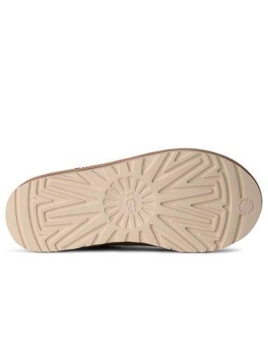 UGG Tasman II Femme Sand/Dark Cherry – Chaussons en daim et laine