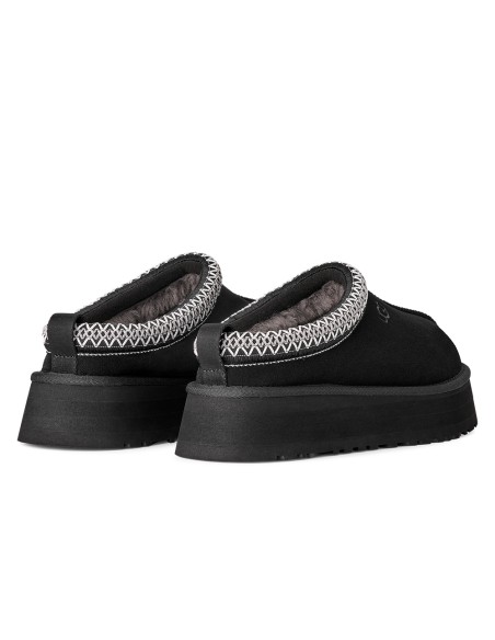 UGG Tazz II Femme Noir – Chaussons plateforme en daim et laine