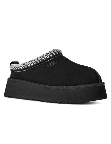 UGG Tazz II Femme Noir – Chaussons plateforme en daim et laine