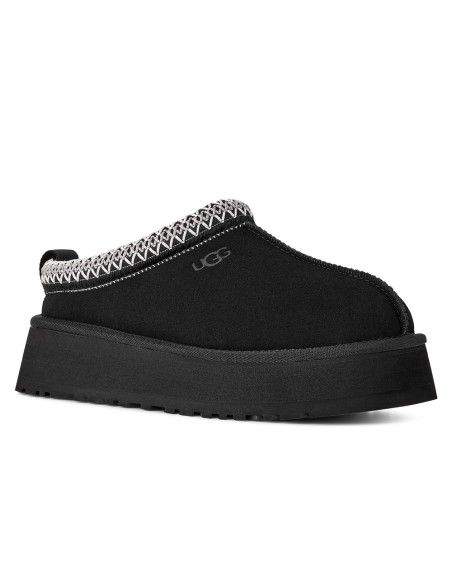 UGG Tazz II Femme Noir – Chaussons plateforme en daim et laine