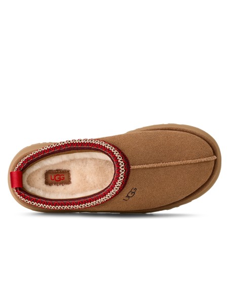 UGG Tazz II Femme Chestnut – Chaussons plateforme en daim et laine