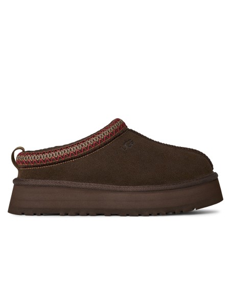 UGG Tazz Platform Dusted Cocoa – Chaussons plateforme en suède avec laine UGGplush™