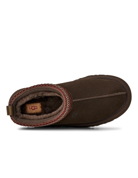 UGG Tazz Platform Dusted Cocoa – Chaussons plateforme en suède avec laine UGGplush™