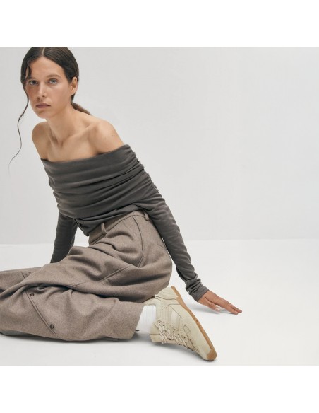 ALOHAS TB.56 Femme Beige – Sneakers en suède au style rétro chic & minimaliste