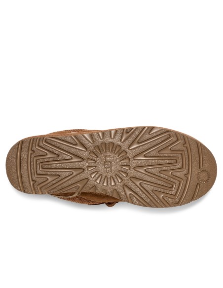 UGG Lowmel Femme Chestnut – Baskets lifestyle daim et laine UGGplush™