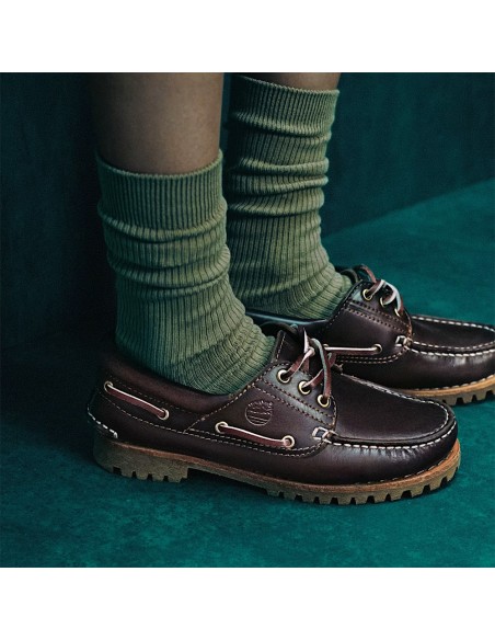 Timberland – Chaussures bateau femme cuir marron Auth Boat Shoe