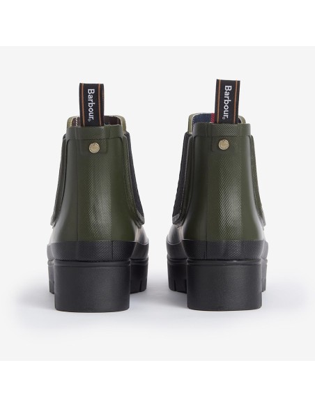 Bottines de pluie Barbour Halton Olive – Look Chelsea moderne & imperméabilité totale