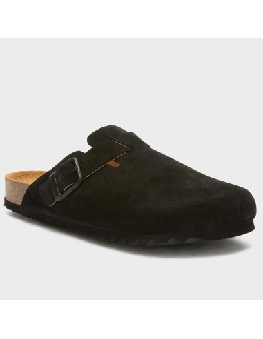 Scholl Olivier Suede Black – Sabots en suède noir avec semelle anatomique
