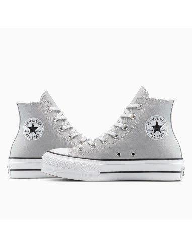 Converse Chuck Taylor Lift Hi Gris A12956C – Baskets Montantes  à Plateforme