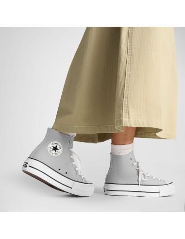 Converse Chuck Taylor Lift Hi Gris A12956C – Baskets Montantes  à Plateforme