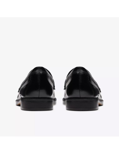 Clarks Straven Edge 26181277 – Mocassins Femme Cuir Noir élégants et confortables
