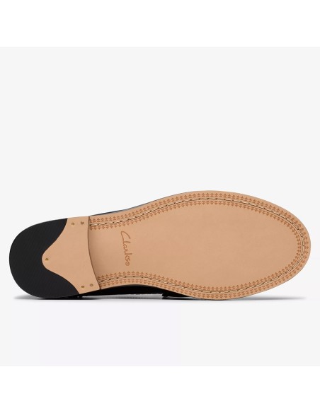 Clarks Straven Edge 26181277 – Mocassins Femme Cuir Noir élégants et confortables