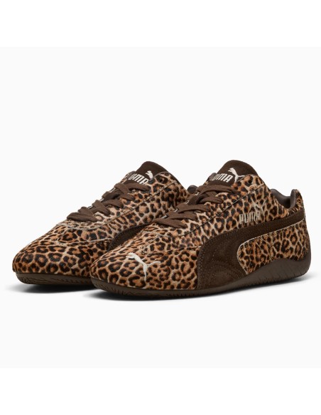 Puma Speedcat Wild 406690-01 – Sneakers Femme Léopard Marron au style racing iconique