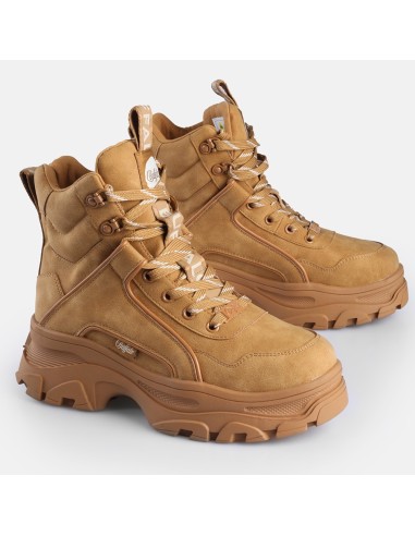 Buffalo Venom Mid femme cognac 1622620 – Boots vegan plateforme