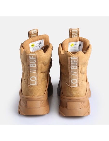 Buffalo Venom Mid femme cognac 1622620 – Boots vegan plateforme