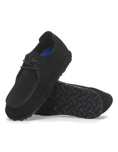 Derbies Birkenstock Utti Lace Suede Cuir Noir pour homme