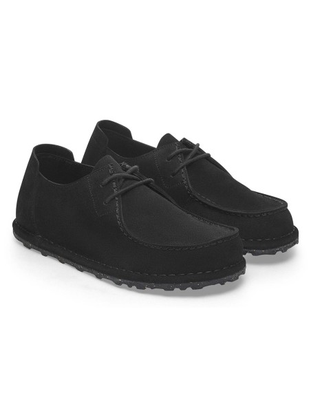 Derbies Birkenstock Utti Lace Suede Cuir Noir pour homme