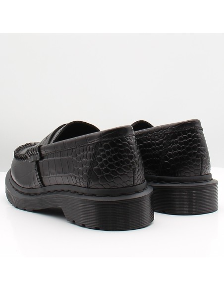 Mocassins Dr. Martens Penton Black Atlas Croc Emboss femme 42727001