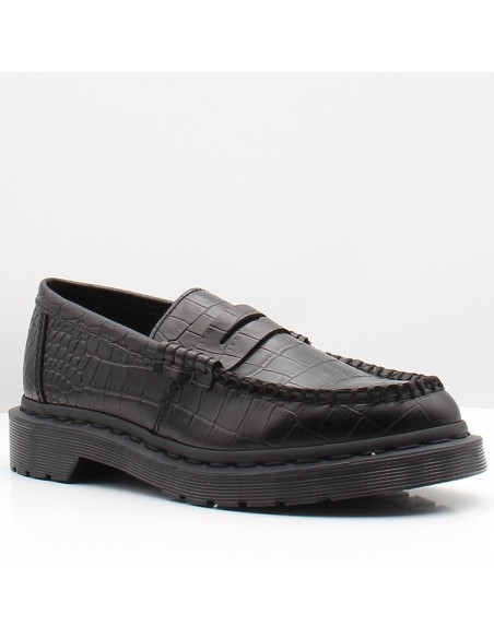 Mocassins Dr. Martens Penton Black Atlas Croc Emboss femme 42727001
