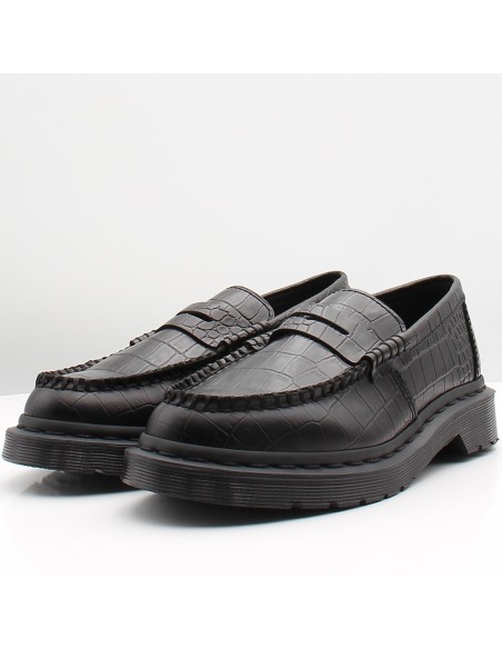 Mocassins Dr. Martens Penton Black Atlas Croc Emboss femme 42727001