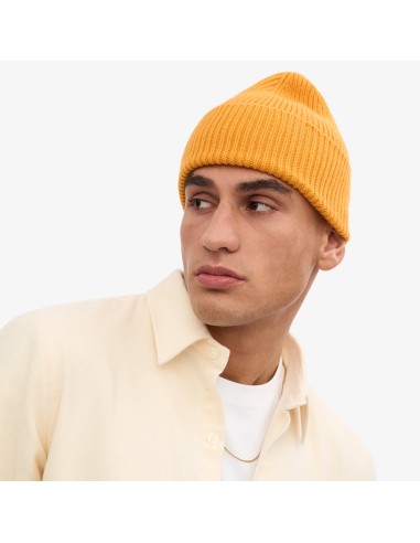Colorful Bonnet merino wool beanie jaune