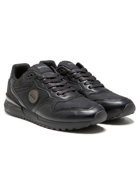 Baskets Redskins ST271 en cuir noir avec détails en textile pour homme