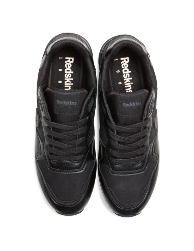 Baskets Redskins ST271 en cuir noir avec détails en textile pour homme