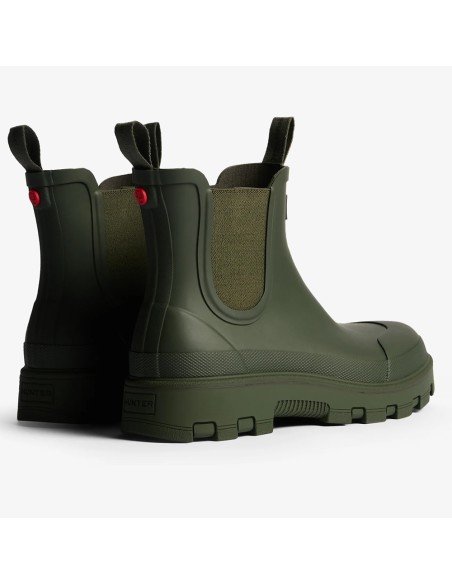 Hunter Elastic Chelsea Kaki – Bottines Imperméables Style Urbain