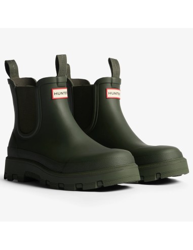 Hunter Elastic Chelsea Kaki – Bottines Imperméables Style Urbain