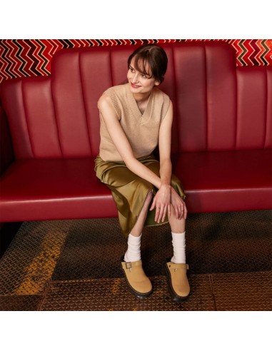 Dr. Martens Zebzag Mule 31737439 – Mule plateforme en daim beige
