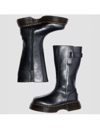 Dr. Martens 42577001 femme – bottes hautes plateforme cuir noir