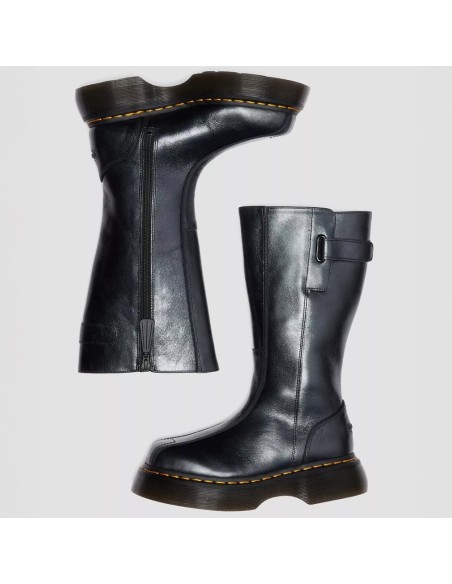 Dr. Martens 42577001 femme – bottes hautes plateforme cuir noir