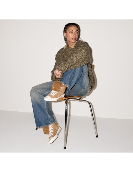 Converse Chuck Taylor X-Hi Fourrée Caramel – Sneaker montante hiver