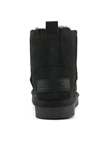 Boots Colors of California Shearling Black femme – Bottines fourrées en daim noir