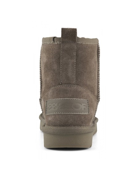 Boots Colors of California Shearling Taupe femme – Bottines fourrées en daim taupe