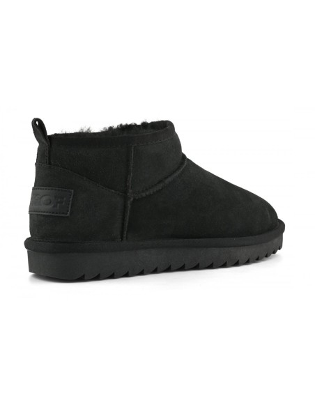 Colors of California  – Boots femme noires en suédine avec doublure en laine