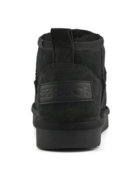 Colors of California  – Boots femme noires en suédine avec doublure en laine