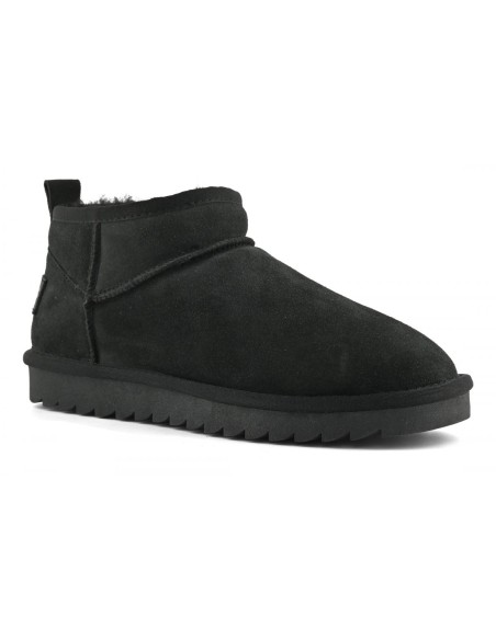 Colors of California  – Boots femme noires en suédine avec doublure en laine