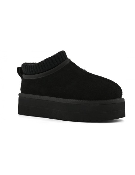 Bottines Platform Suède Noir - Colors of California