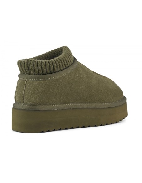 Bottines Platform Suède Kaki - Colors of California