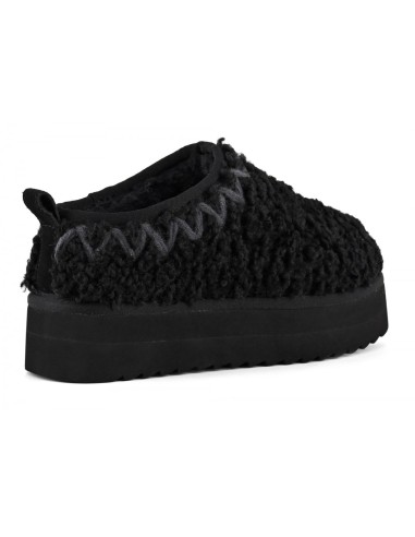 Chaussons Plateforme Fourrure Noirs - Colors of California
