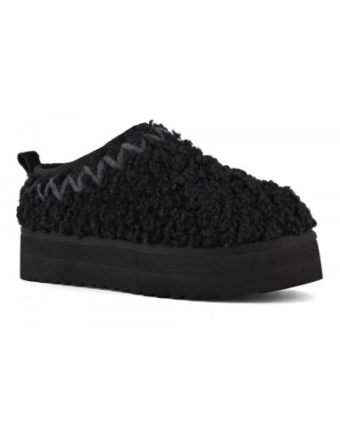 Chaussons Plateforme Fourrure Noirs - Colors of California