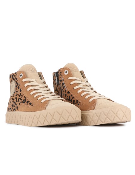 Palladium Palla Ace Chukka SDE Femme – Sneakers Montantes Suédées Rose & Broderie Boho
