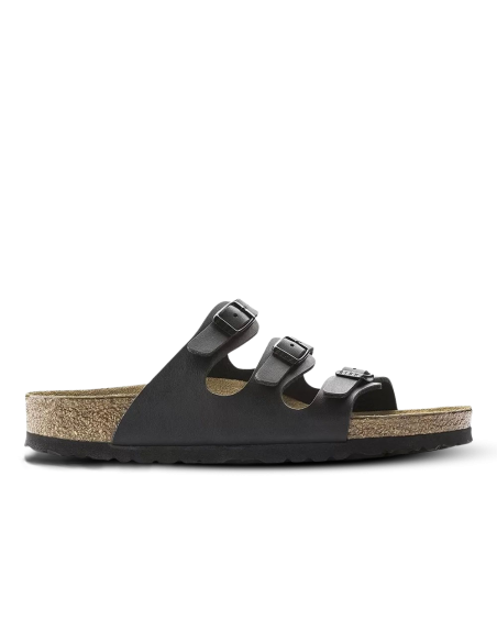 Birkenstock Florida Noir – Sandale femme à trois brides avec semelle anatomique