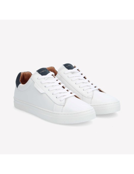 Schmoove Sparkle Sneakers White Azul – Baskets homme cuir blanc chic & minimalistes