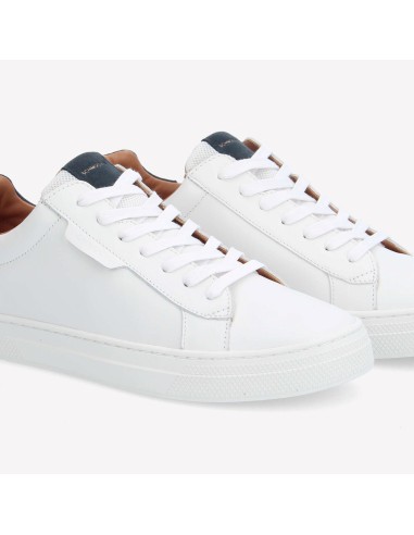 Schmoove Sparkle Sneakers White Azul – Baskets homme cuir blanc chic & minimalistes